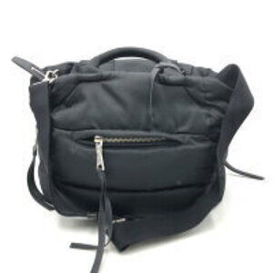 Prada Tessuto nylon triangle black logo bomber bag